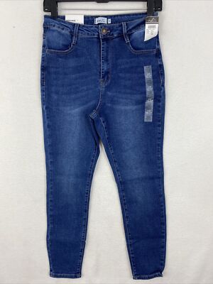 Rue 21 Size 10R Juniors High Rise  Stretch Straight Leg Jeans Color Blue NWT