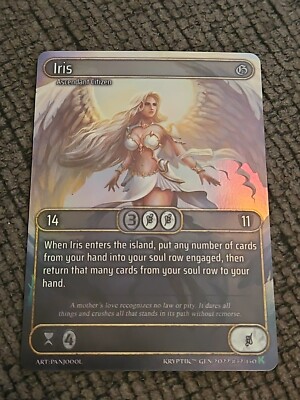 Kryptik TCG Genesis Kickstarter Brass Border Box Topper Iris Holo Foil 32/150