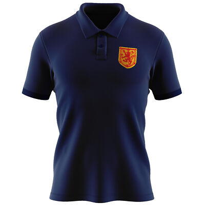 Embroidered Scotland Badge Polo Shirt Football Sports Event Him Scottish  Men UK