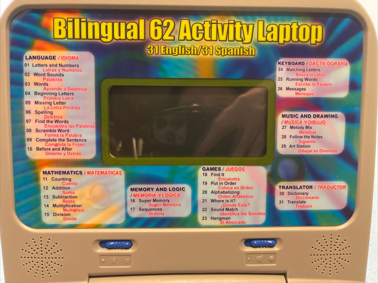 2001#VINTAGE VTECH LAPTOP BILINGUAL ENGLISH ITALIAN SPEAKING WITH GAMES#NIB