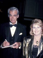 Rory Calhoun & wife at Gala Dinner Tribute to Aaron Spelling - 1985 Old Photo