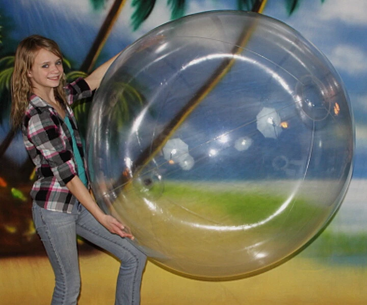 Clear inflatable cheap beach balls