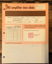 Scheda rapporto prova amplificatore McIntosh / risultati MC-30 / MC30 *Originale* #3