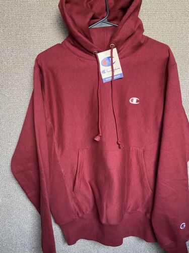 New $60 S Champion Reverse Weave Sepia Red Oversized Mini C Hoodie 22A X 26L