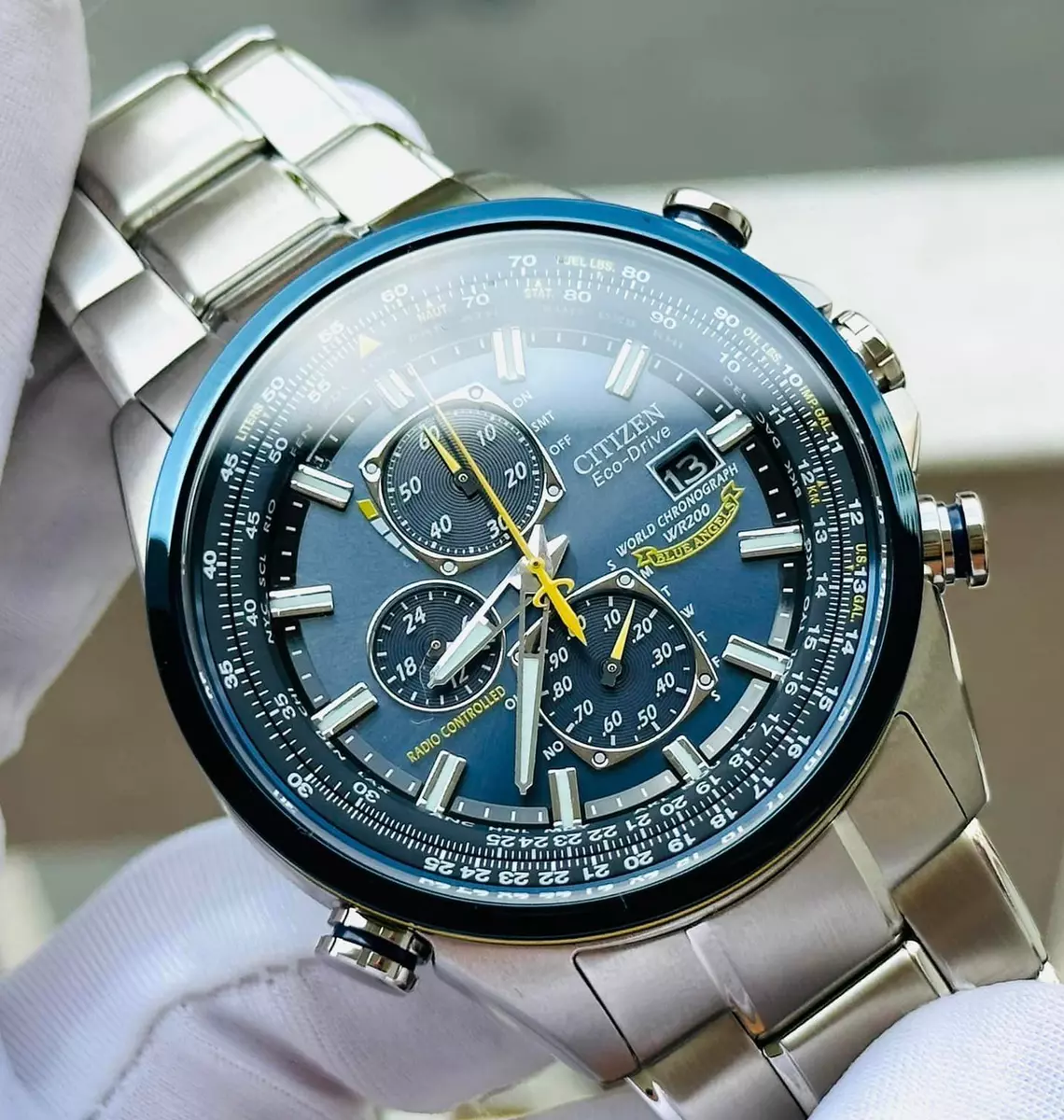 Citizen Blue Angels World Chronograph AT8020-54L Eco Drive Men's