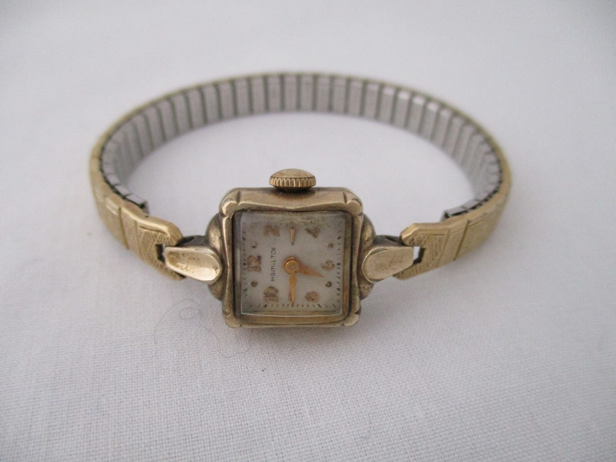 Hamilton Women's Vintage Manual Wind Up Watch 10K Gold Filled