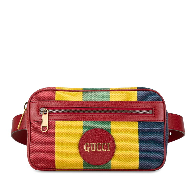 Gucci Viadera Body Bag 625895 Red Multicolor Canvas Leather Women's 9.4