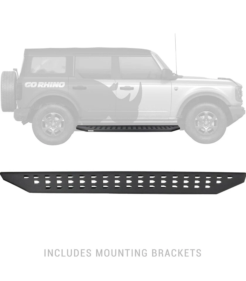 estriberas Go Rhino RB20 69412973PC para Ford Bronco 2021-2024 4 puertas Foto 3 de 4