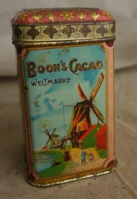 alte kleine Blechdose Boon's Cacao