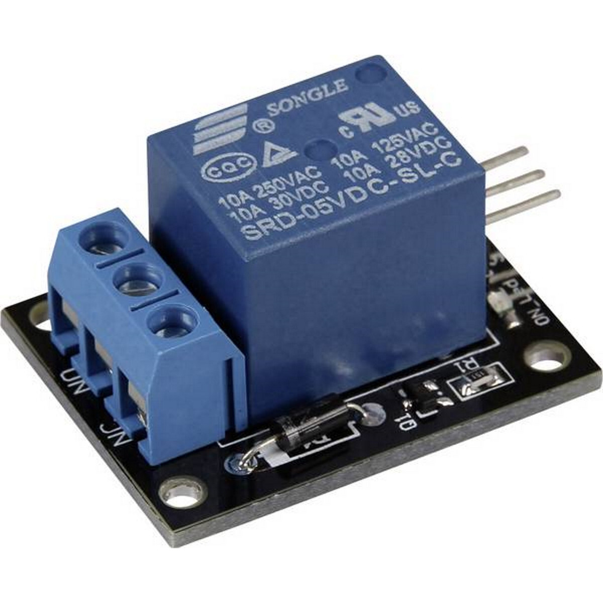 Modulo shield 1 relè KY019RM 5V Arduino  NA COM NC 240 VAC, 10 A 28 VDC 10 A