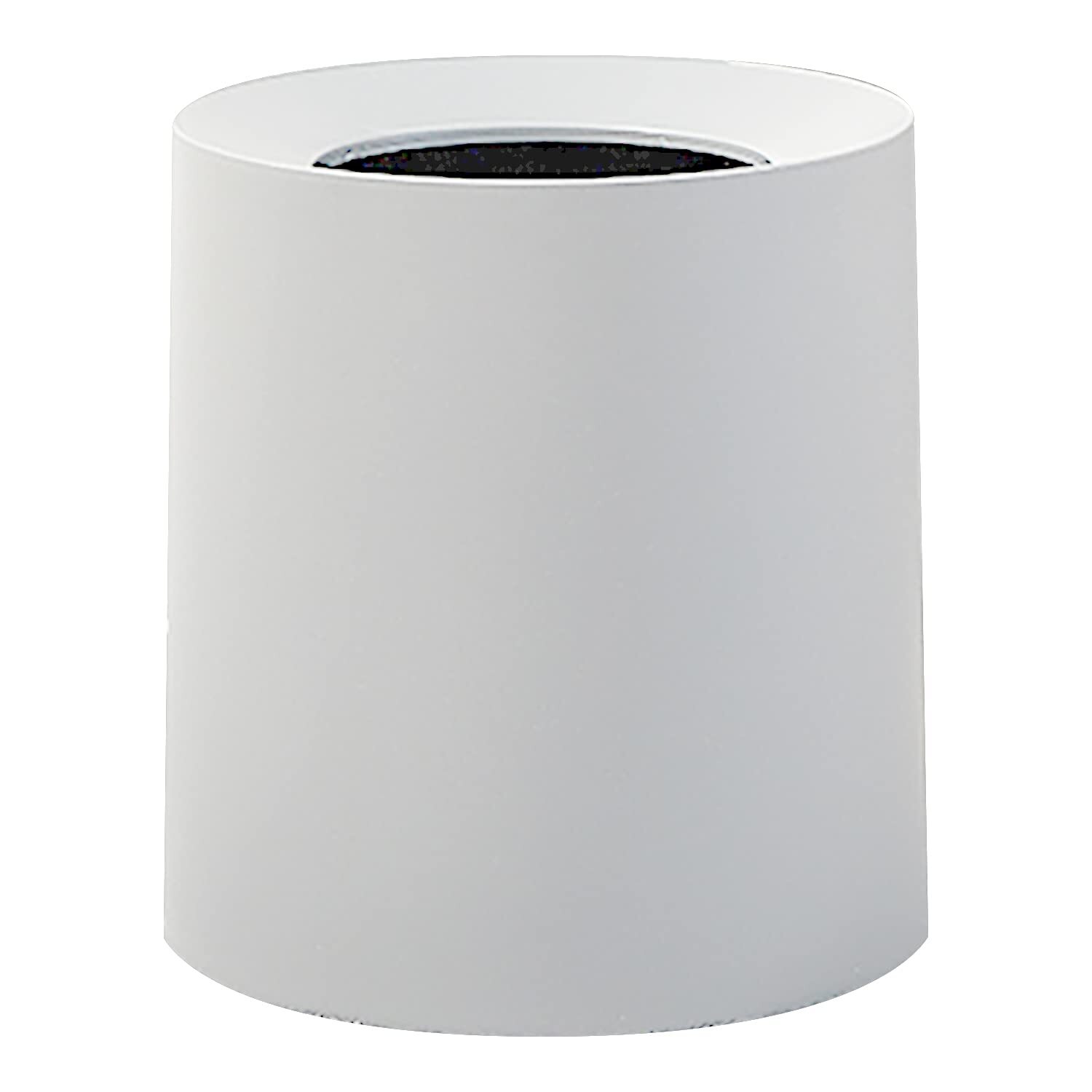 Modern Round Waste Basket - 3.2Gal/12L Open Top Trash Bin - White Garbage C...