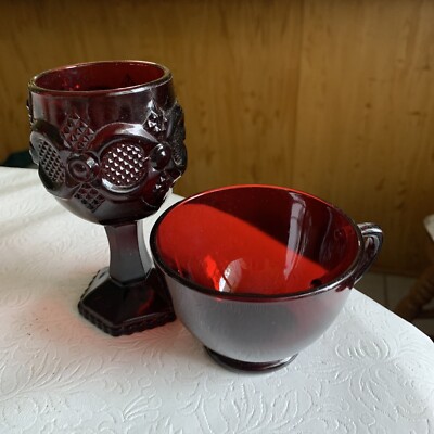 Ruby Red Cup & Goblet 