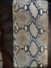 Vintage Genuine Python Snake Skin Leather Clutch Hand Made In Thailand