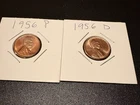 Uncirculated 1956 P/D Lincoln Wheat Small Cent Red Philadelphia Denver
