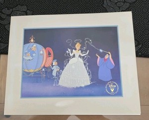 Disney Cinderella 1995 Commemorative Lithograph Framed Disney Store Exclusive...