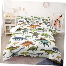 Dinosaur Comforter Sets  Dinosaur Printed Quilt Set for Queen Green Dinosaur