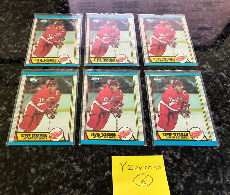 STEVE YZERMAN STAR CARD LOT (1990 TOPPS)...............6 DIFFERENT