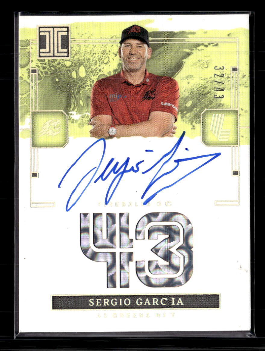 2025 Panini Impeccable LIV Golf Sergio Garcia IG-SGC Fireballs GC 32/43 Auto