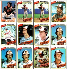 1980 Baltimore Orioles (73) Card Lot - GOING, GOING… ALMOST GONE! DON’T WAIT!