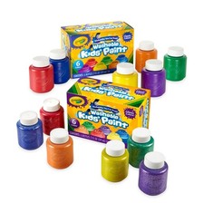 Crayola Washable Kids Paint Set 12ct , Classic and Glitter Paint for Kids, Arts