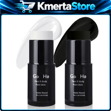 White  Black Face Paint Stick - Full Coverage Washable for Halloween, Cosplay,