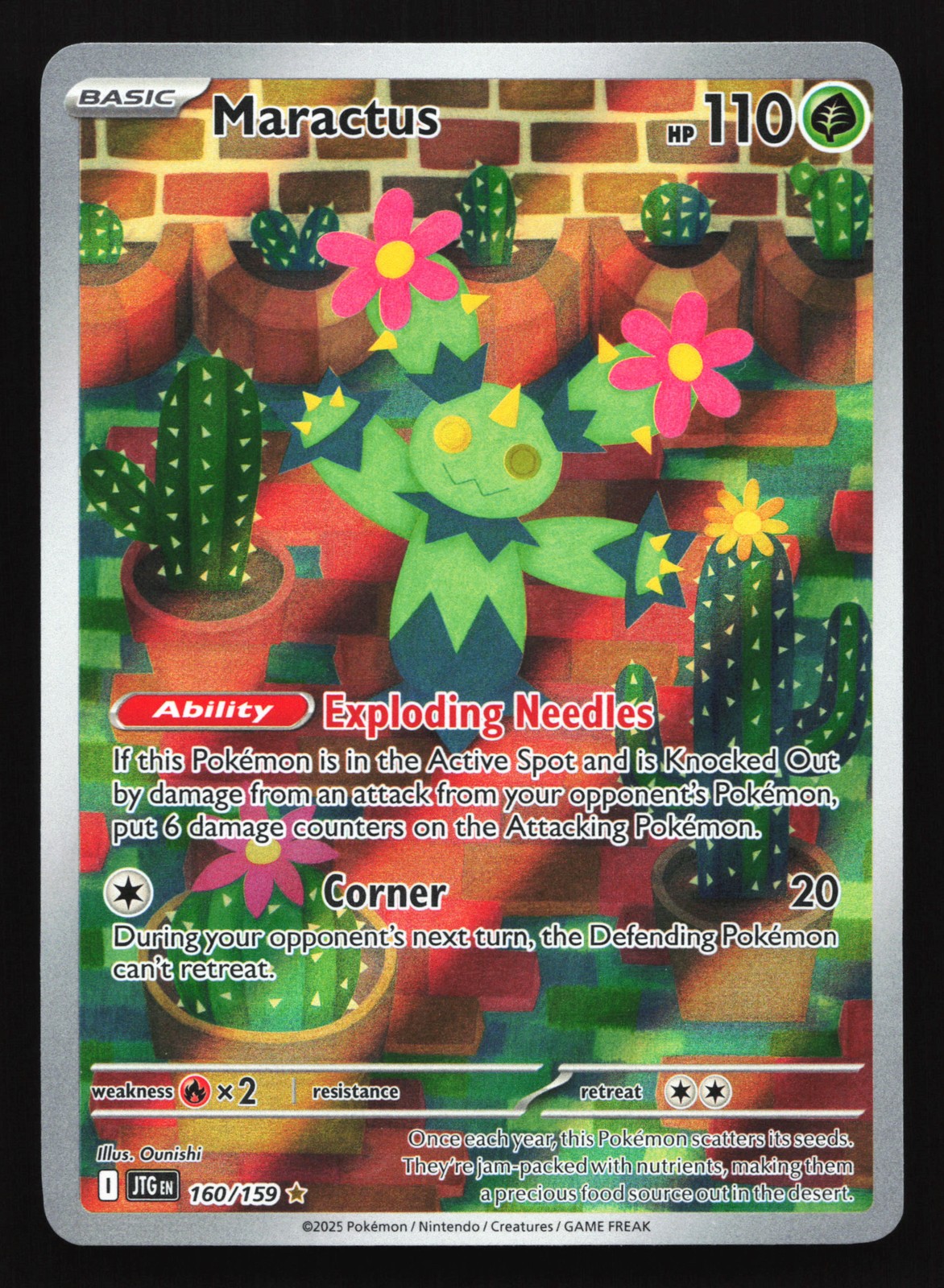 Maractus 160/159 SV09: Journey Together Illustration Rare Pokemon Card