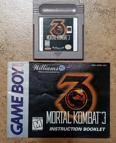 Mortal Kombat 3 Nintendo Game Boy 1995 With Booklet Good Condition Used Original