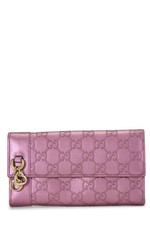 Gucci Pink Guccissima Heart Bit Wallet - WGACA