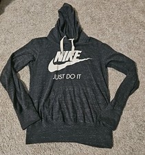 Nike Just Do It Womens Black Hoodie Size S
