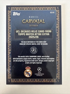 Topps Match Attax Extra 25/26 UCL Decades Relic Card Daniel