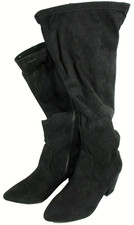 Unbranded Womens Pointed Toe Knee High Boots Size US10W EU40.5 Black