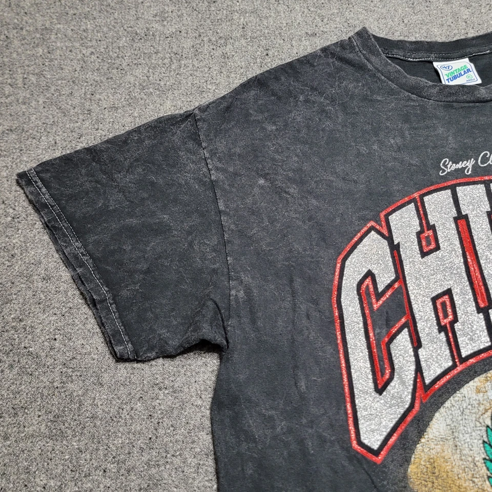Kansas City Chiefs Shirt Adult Extra Large Acid Wash '47 Vintage Tubular Stoney - Image 3 of 4