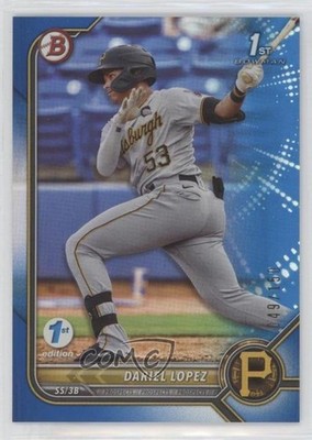 2022 Bowman 1st Edition Blue Foil 49/150 Dariel Lopez #BPPF-56 10qe
