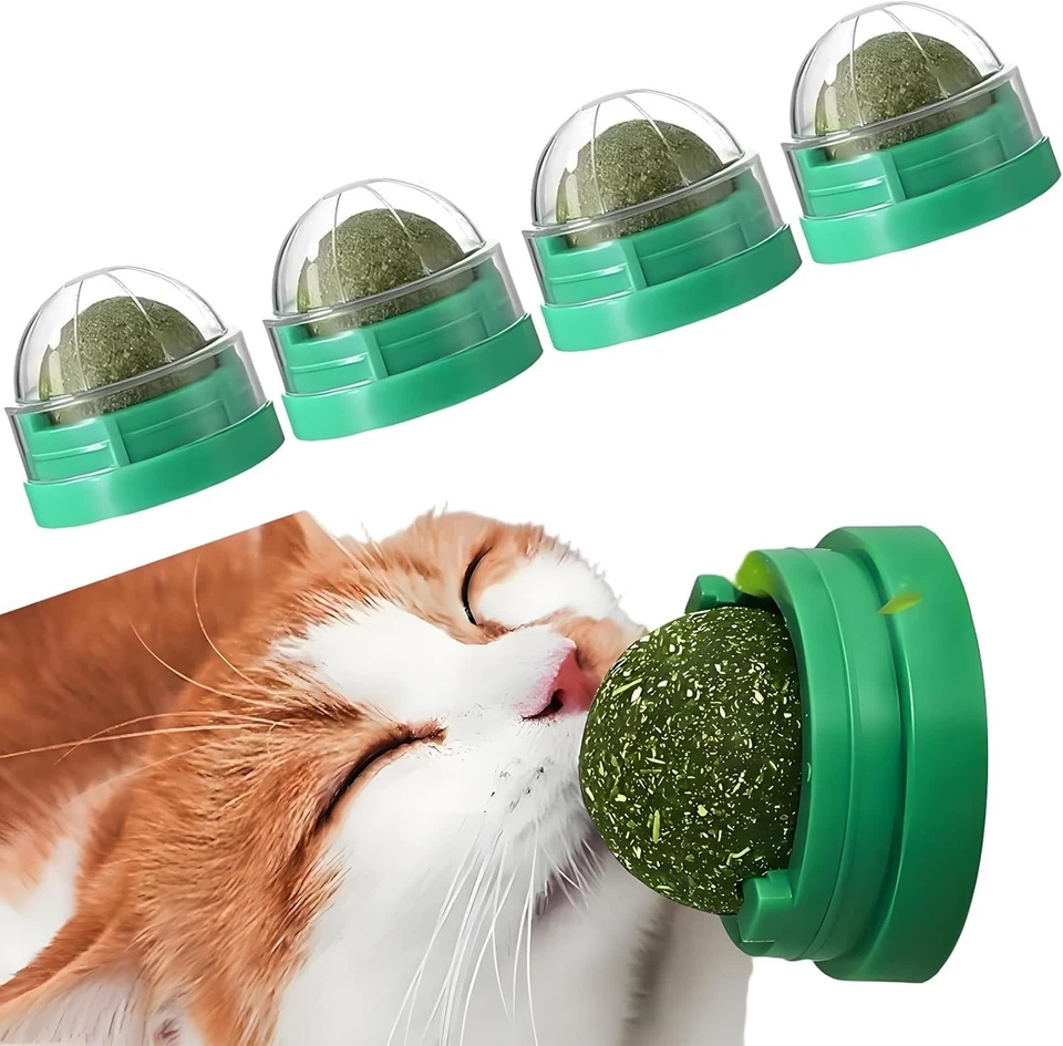 4PCS Catnip Balls for Cats Wall Catnip Toys for Cat Lick Kitten Chew Toys Teeth - Image 2 of 4