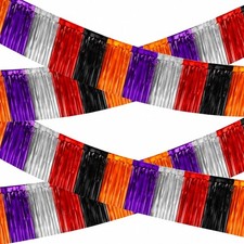 2 Pack Halloween Trick Or Treat Streamer Backdrop Banner 10FT Party Decorations