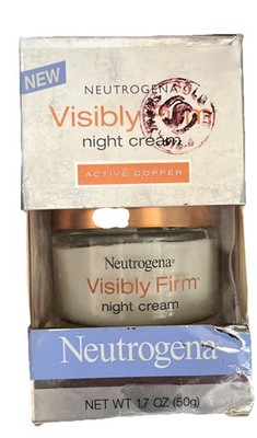 Neutrogena Visibly Firm Night Cream, Active Copper 1.7oz Old Formula DAMAGED PK