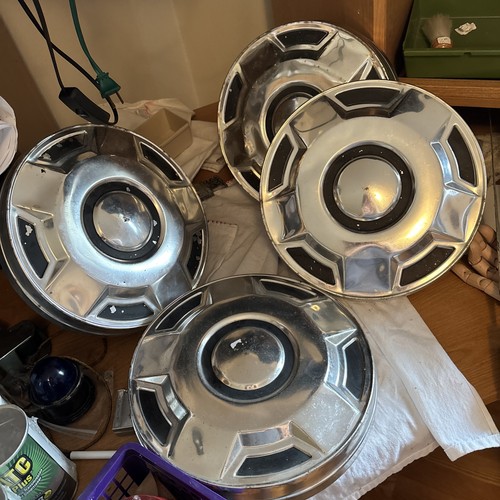 Set Of 4 1976-1991 Ford 10.5" Dog Dish Hubcaps F-150 F150 Hub Caps
