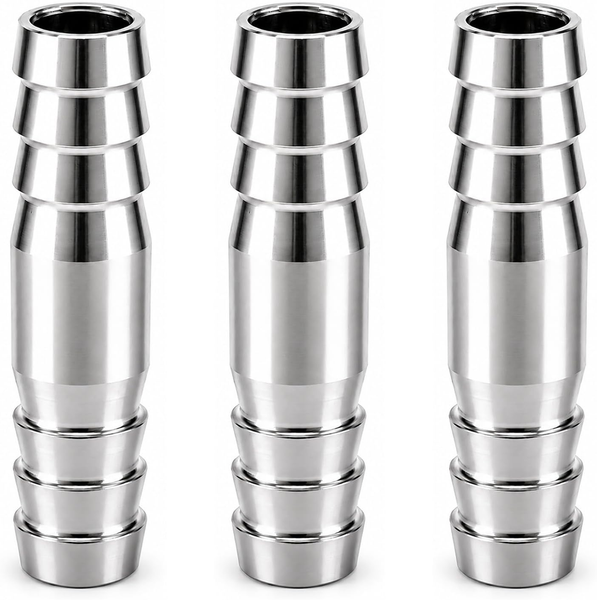 3 StüCk Schlauchverbinder 10Mm X 10Mm Edelstahl, Schlauchverbinder Adapter, Schl-image