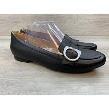 Naturalizer Kayden Women's Black Buckle Loafers Flats 11 Slip On Comfort Shoes