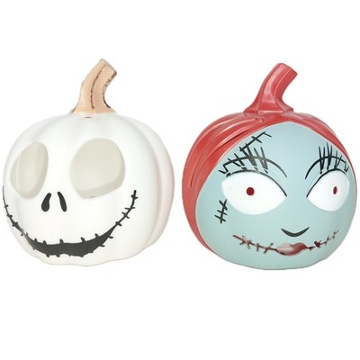 Lot 2 Nightmare Before Christmas Light Up Pumpkin Oogie Boogie Sally Halloween