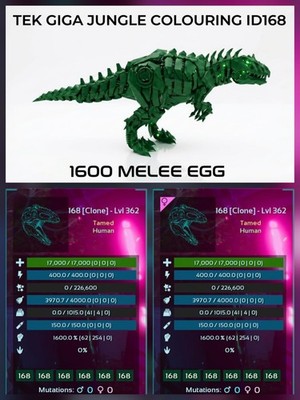 Tek Giga Top Stats - EGG PAIR -  Ark Survival Ascended Official PVE PC/XBOX/PS5