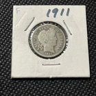 1911 Barber Dime, Higher Grade, 90% Silver