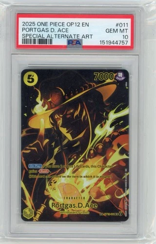 PORTGAS D. ACE - OP12 (SP) ST13-011 LEGACY OF THE MASTER FOIL - PSA10