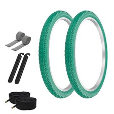 PRO TIRES 24 x 2.125 GREEN P-123A W/ TUBES, RIM STRIPS,  TIRE LEVERS