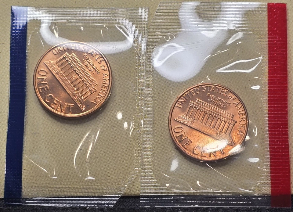 1988 P & D Lincoln Cent Penny 1C Philadelphia Denver - Image 2 of 2