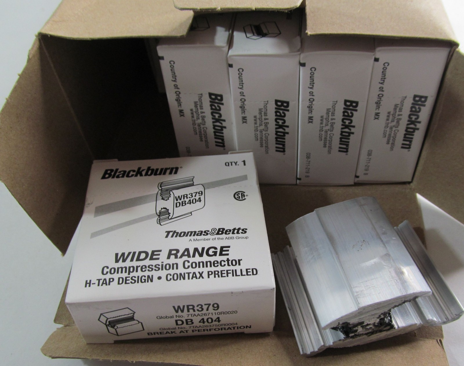 25x ABB THOMAS & BETTS BLACKBURN WR379 WIDE RANGE COMPRESSION CONNECTORS H-TAP