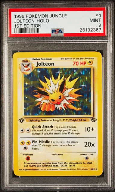 Jolteon 4/64 Jungle Holo 1st Edition 1999 English PSA 9