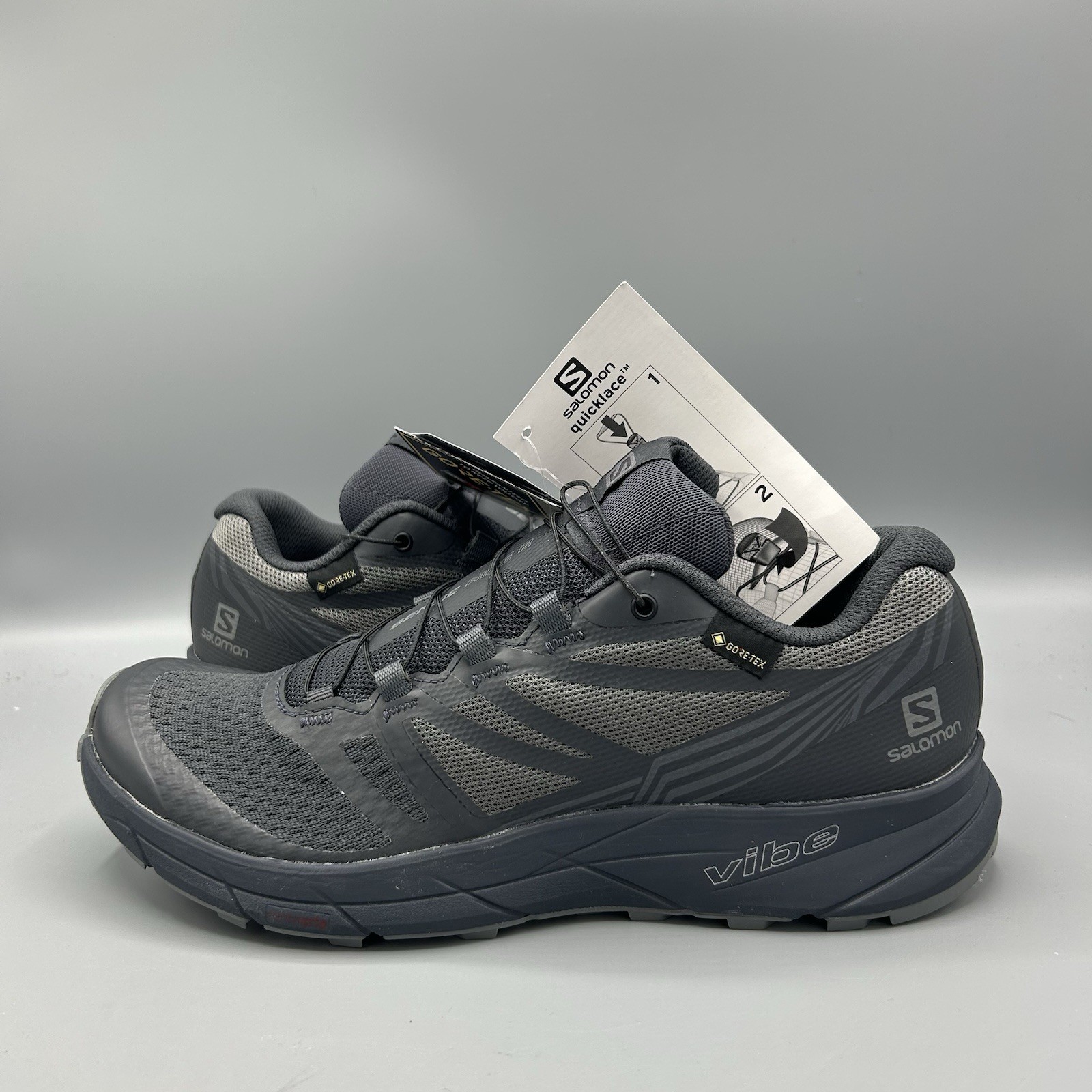 Scarpe da trail running Salomon Sense Ride GTX Nocturne nere Goretex UK 7 EU 40 5