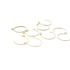 14K Gold Filled Circle Ball End Ear Wire 13.0mm - 8 pcs