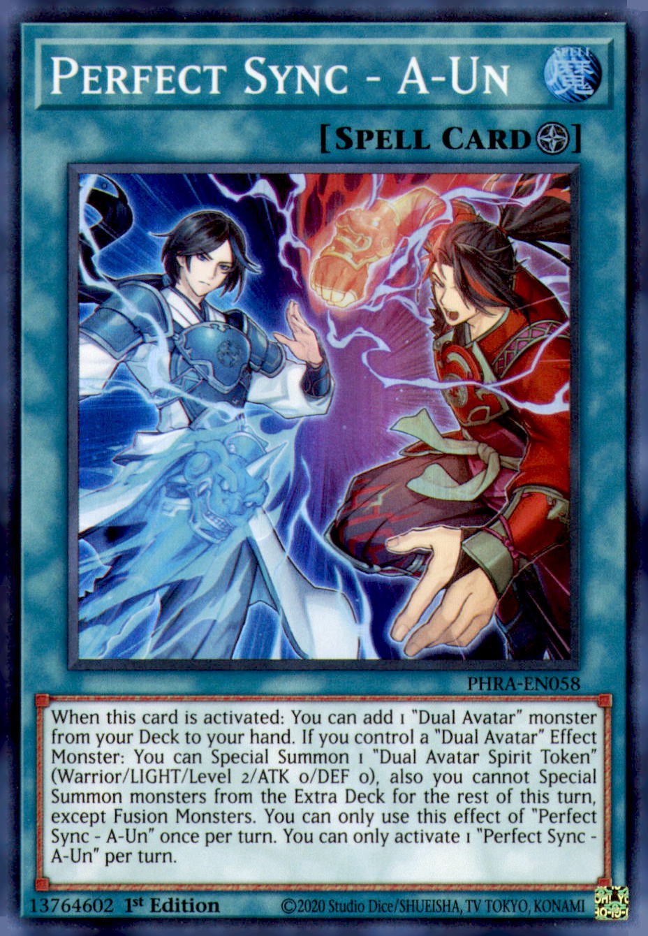 Perfect Sync - A-Un PHRA-EN058 SR Phantom Rage Yu-Gi-Oh 1st Edition NM